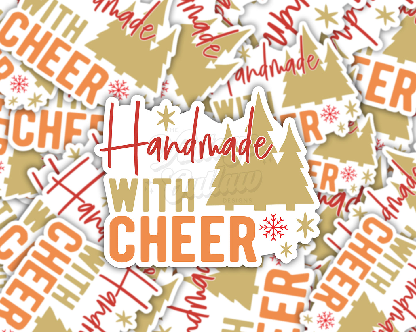 Handmade With Cheer Sticker