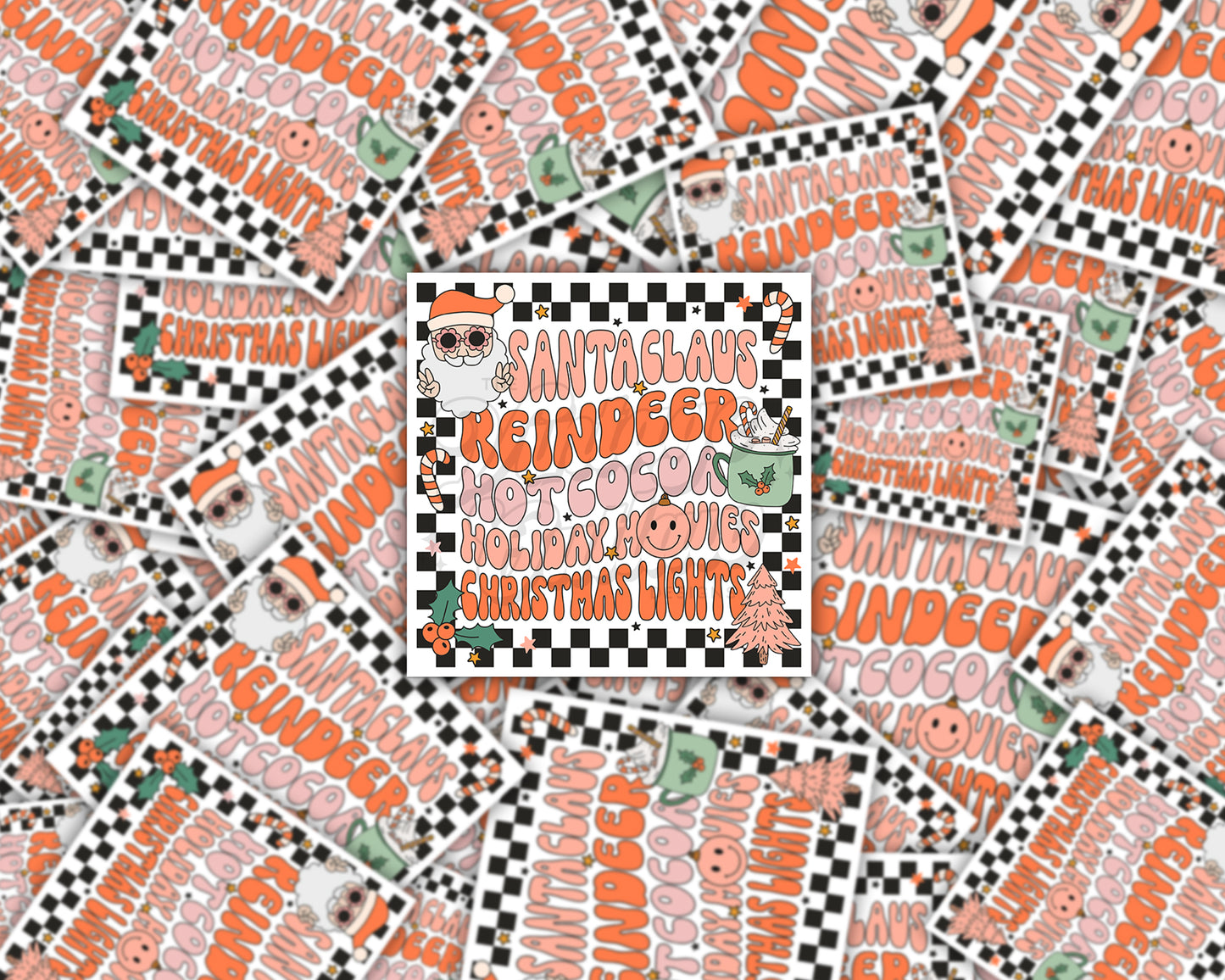 Retro Christmas Sticker
