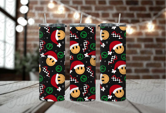 Black Groovy Christmas Tumbler