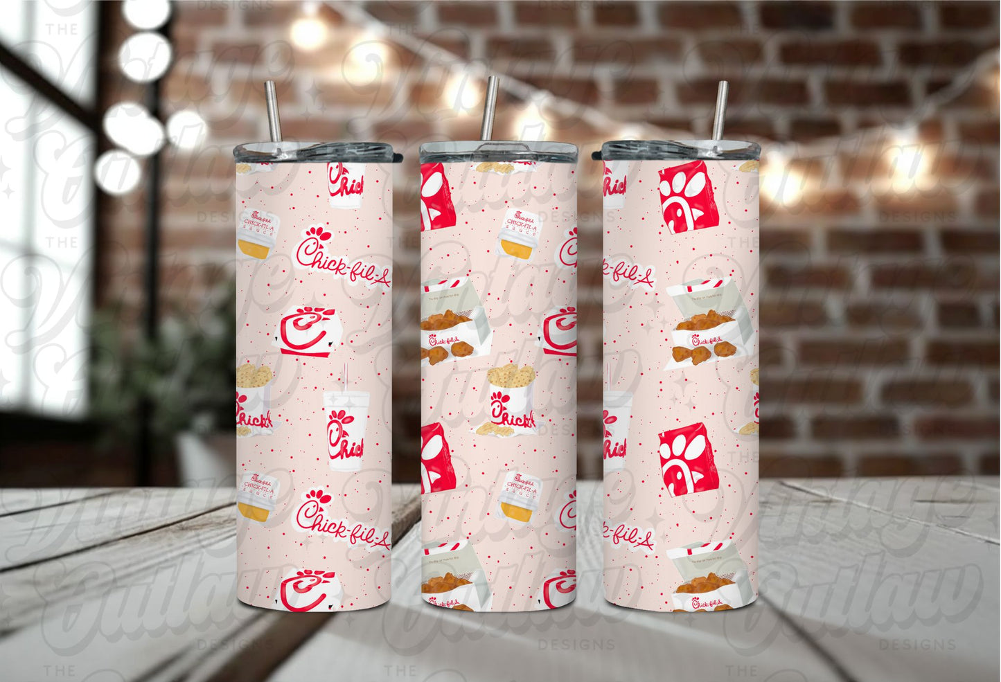 Chic Fil A Splatter Tumbler