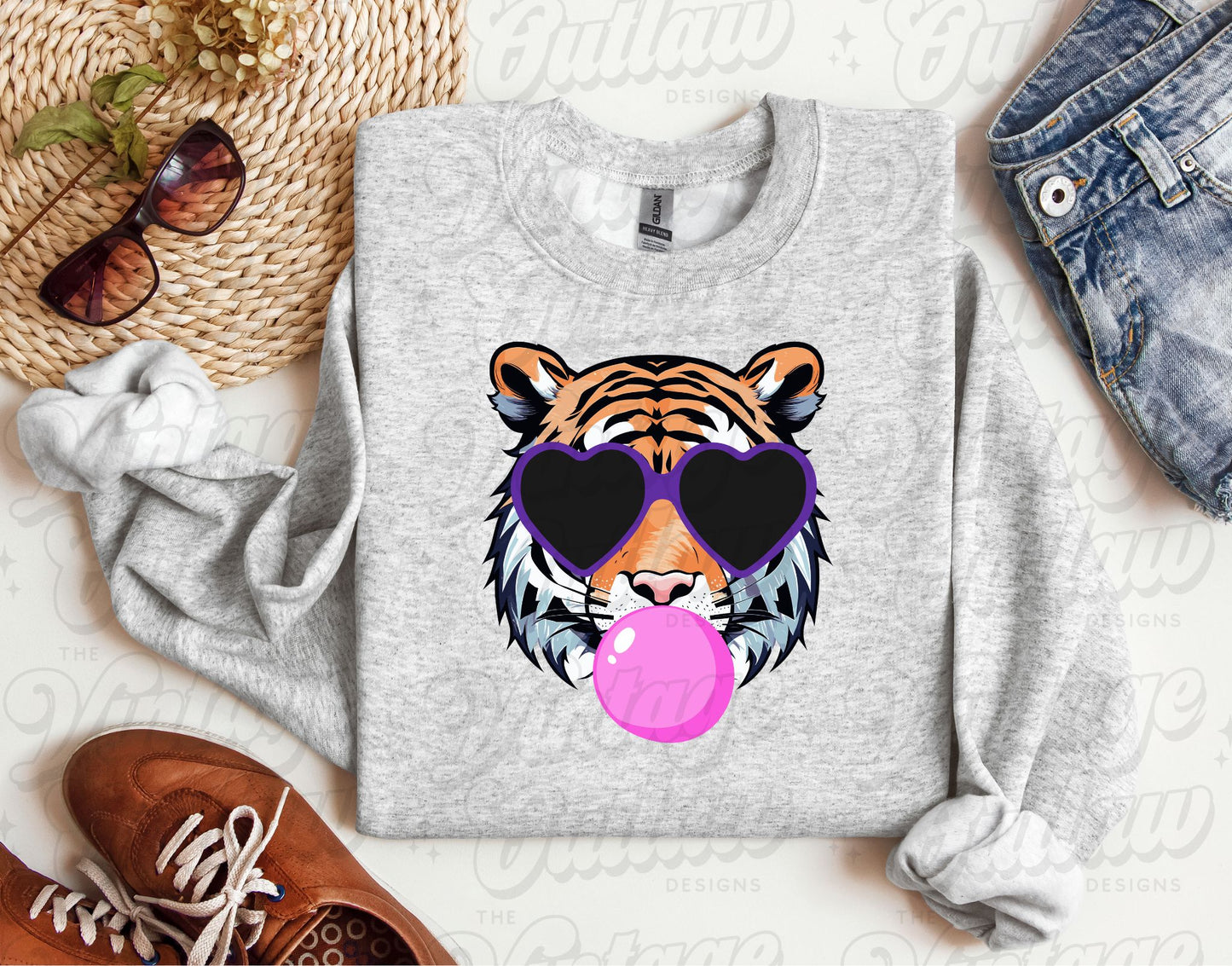 Tiger with Purple Sunglasses