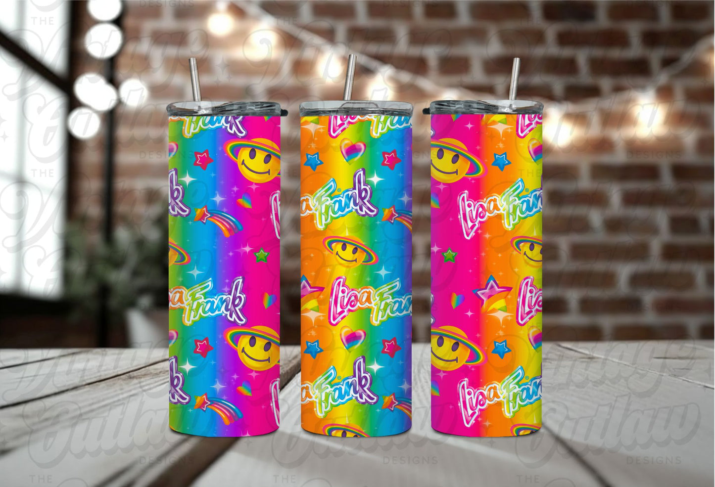 Retro Lisa Frank Tumbler