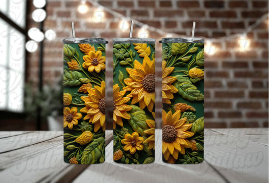 Sunflower 3D Tumbler