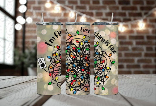 I'm Fine Christmas Tumbler