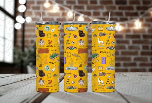 Yellow Friends Collage Tumbler