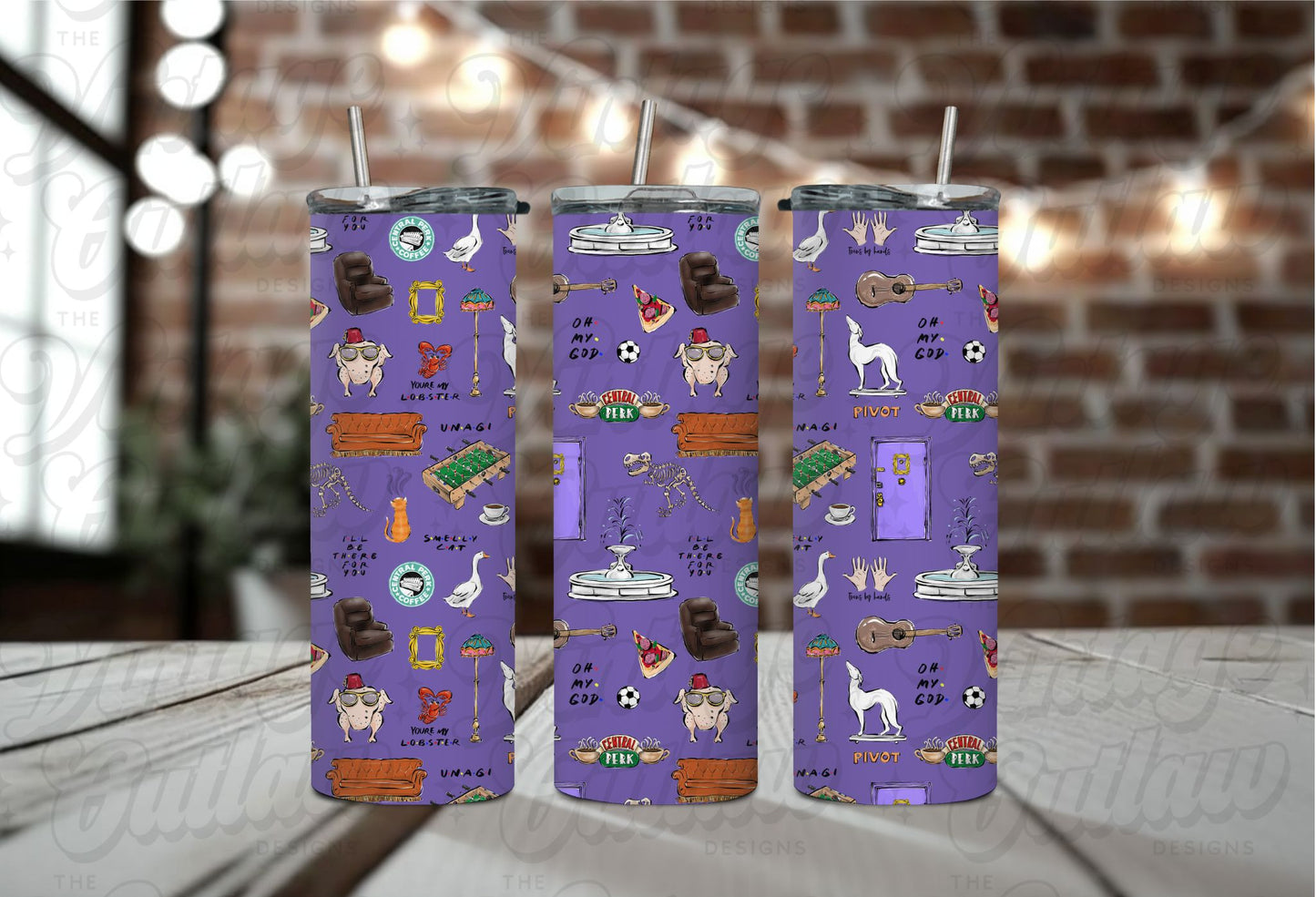 Purple Friends Collage Tumbler