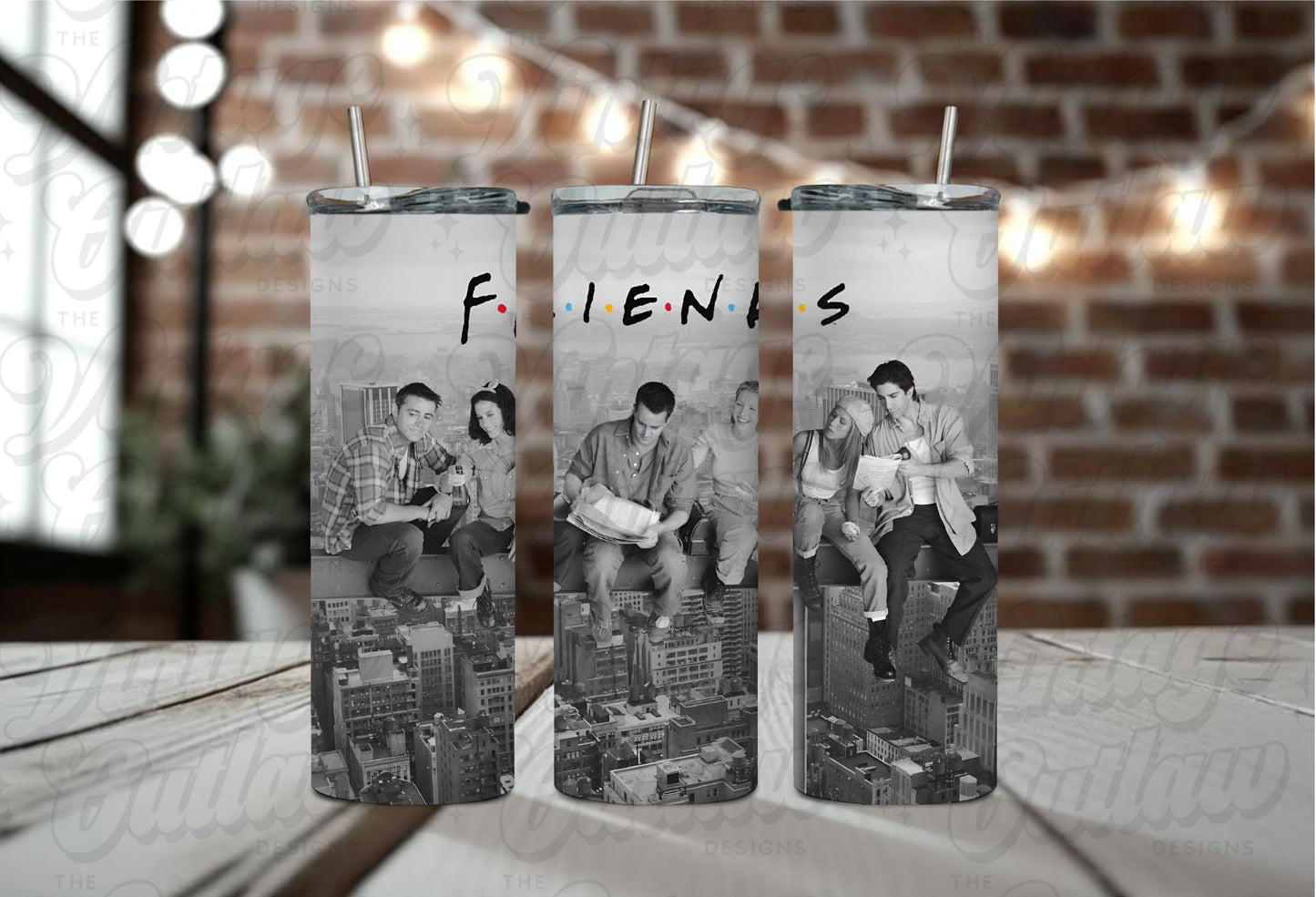 Friends Black & White Tumbler