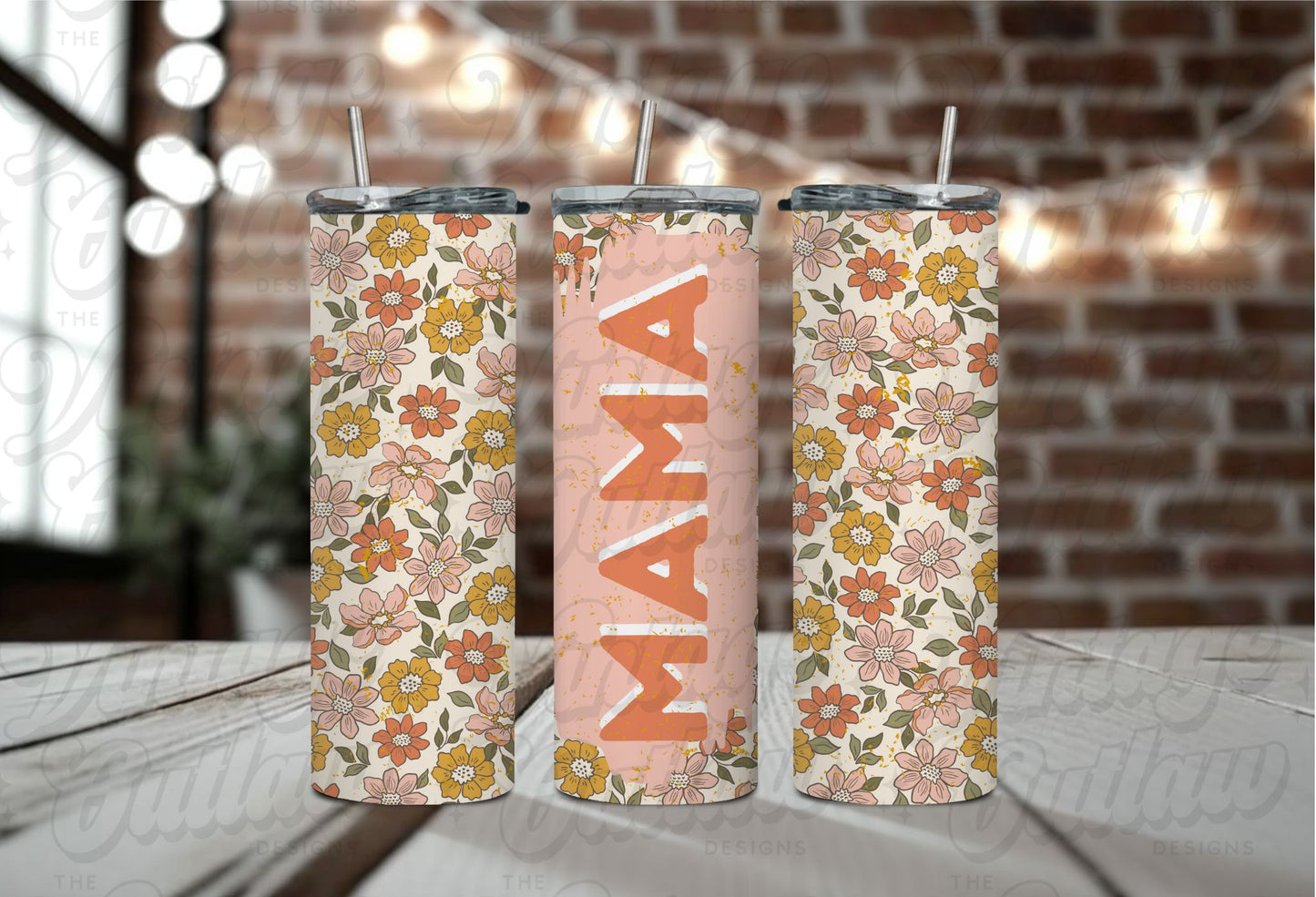 Mama Floral Tumbler