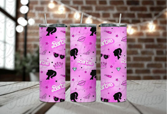 Retro Pink Silhouette Tumbler