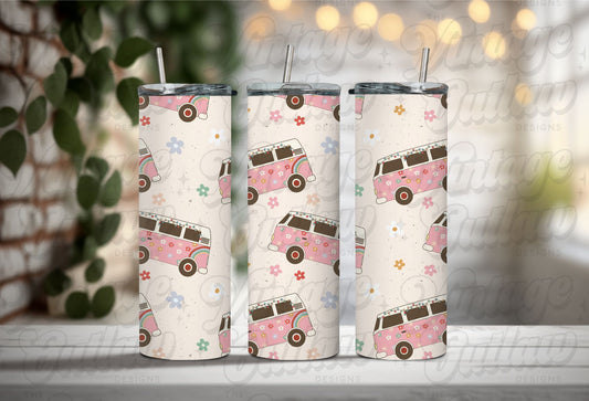 Retro Christmas Van Tumbler