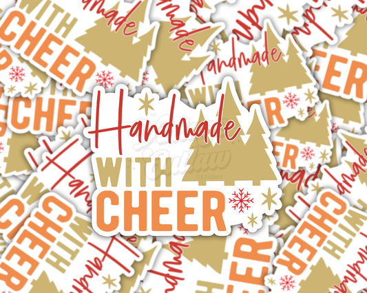 Handmade With Cheer Sticker