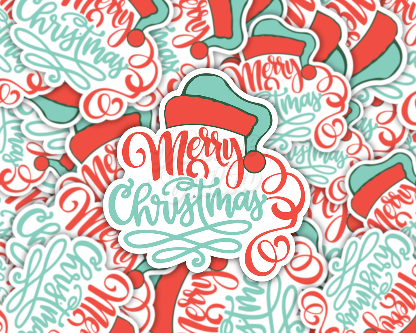 Merry Christmas Hat Sticker