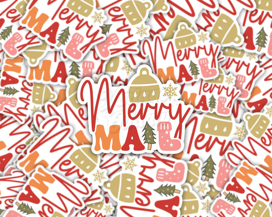 Merry Mail Sticker