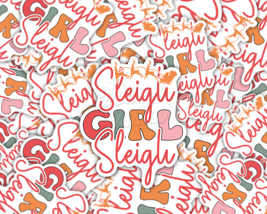 Sleigh Girl Sleigh Sticker