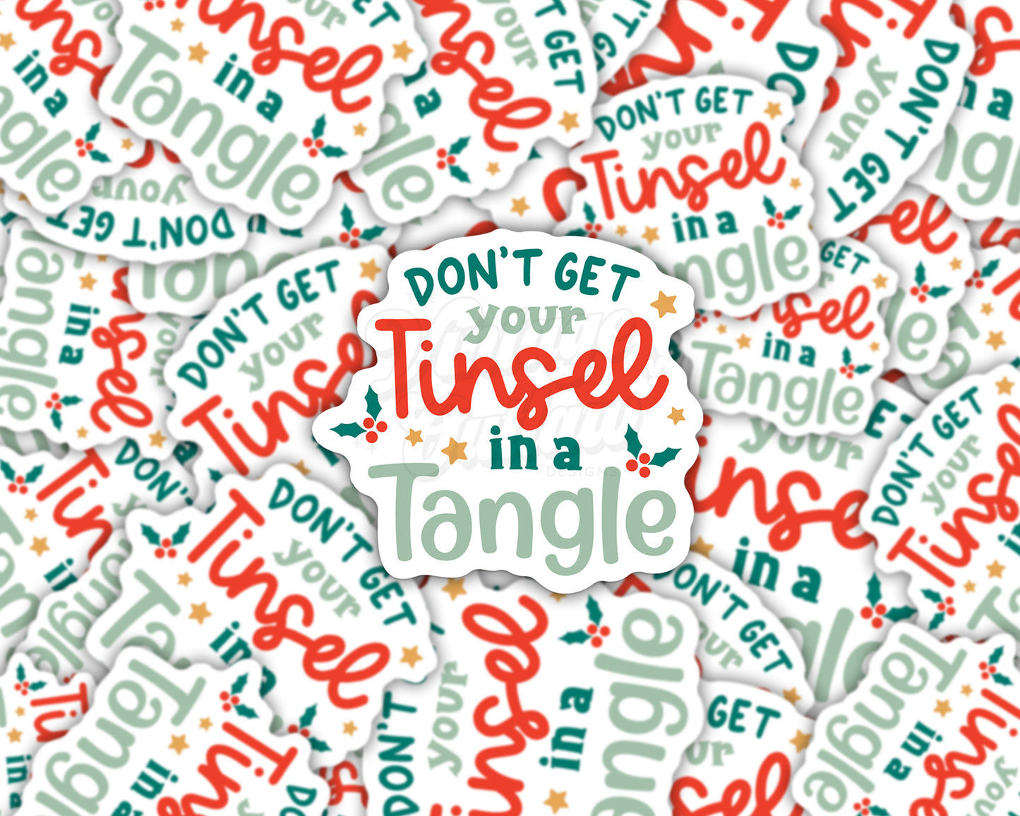 Tinsel in a Tangle Sticker